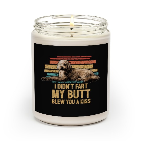 Blew You A Kiss Funny Goldendoodle Dog Mom Doodle Scented Candles