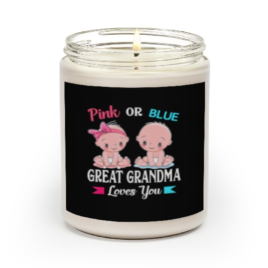 Pink or Blue Great Grandma Loves You Scented Candles