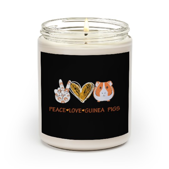 Peace love guinea pigs for Guinea Pigs lover Scented Candles