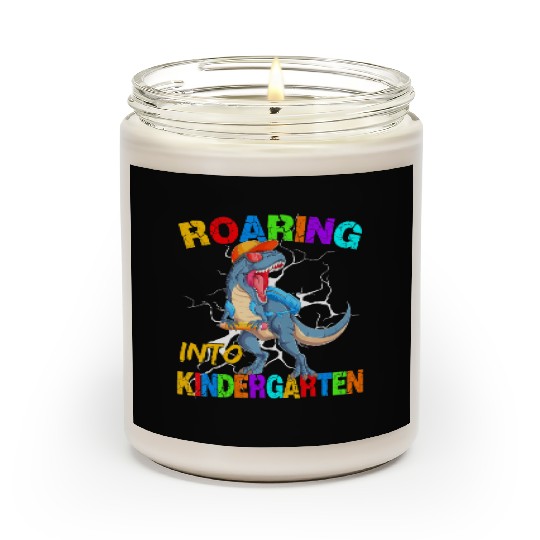Roaring Into Kindergarten T Rex Dinosaur Back To S Scented Candles