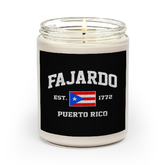 Fajardo Puerto Rico Boricua Flag Athletic Style Scented Candles