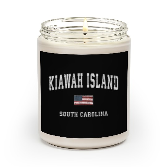 Kiawah Island South Carolina Sc American Flag Scented Candles