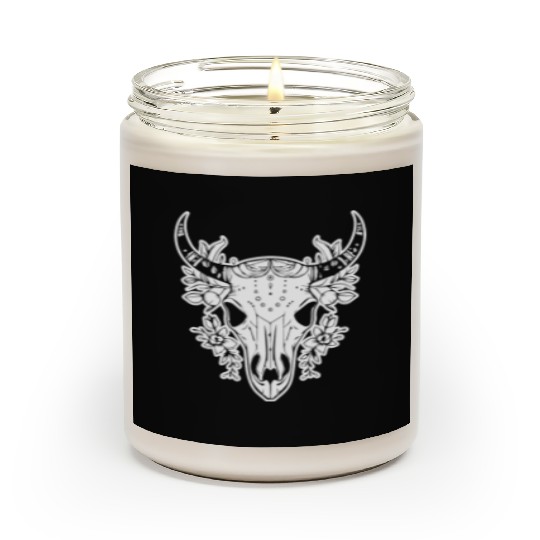 Cow Skull Boho Scented Candles