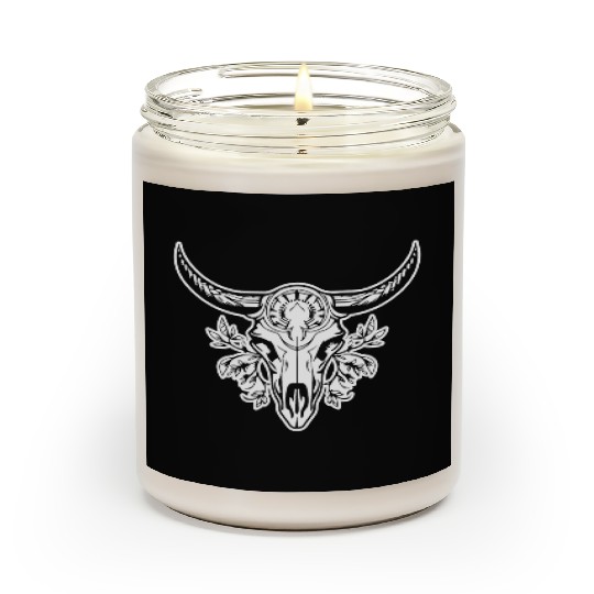 Cow Skull Boho Scented Candles