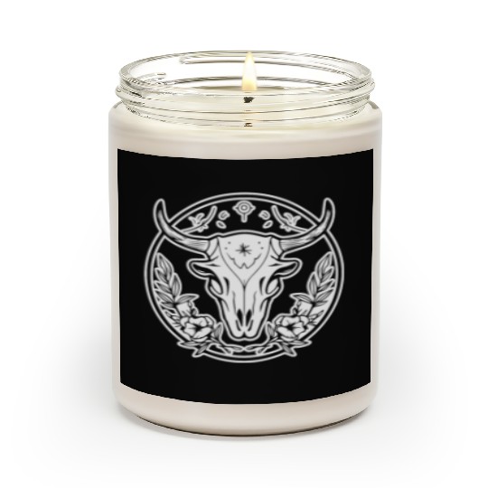 Cow Skull Boho Scented Candles