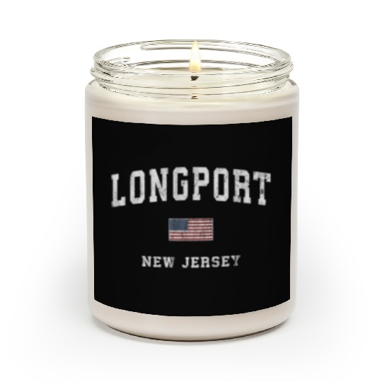 Longport New Jersey Nj American Flag Sports Scented Candles