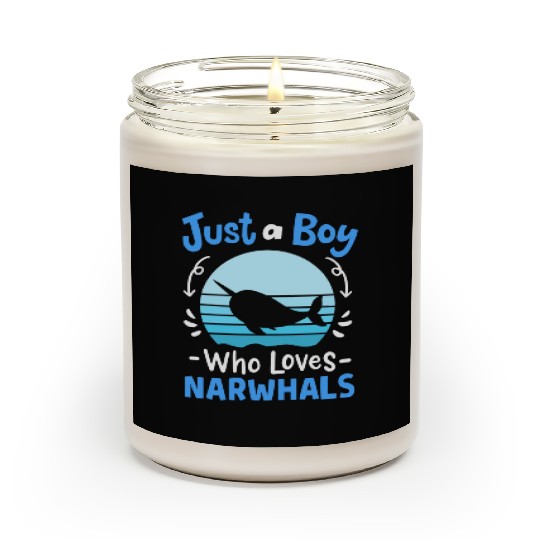 Narwhals Whales Narwhal Lover Retro Scented Candles