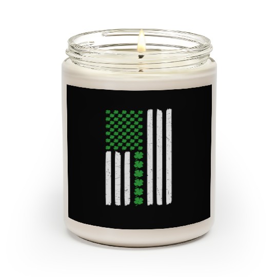 St Patric Day Shamrock Us Flag Shenanigans Scented Candles