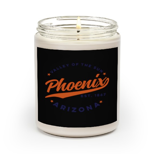 Phoenix Arizonna Valley Of The Sun Color Text Scented Candles