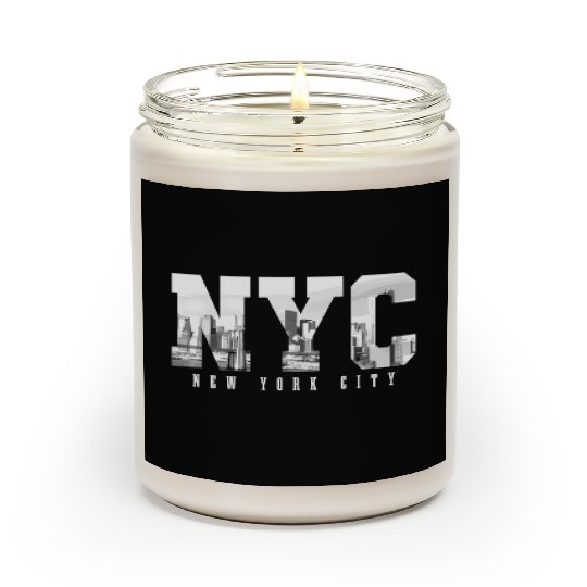 Nyc New York City yline Ny Pride Black White Scented Candles