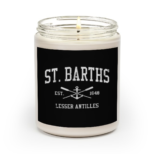 St Barths Crossed Oars Boat Anchor Sports Scented Candles