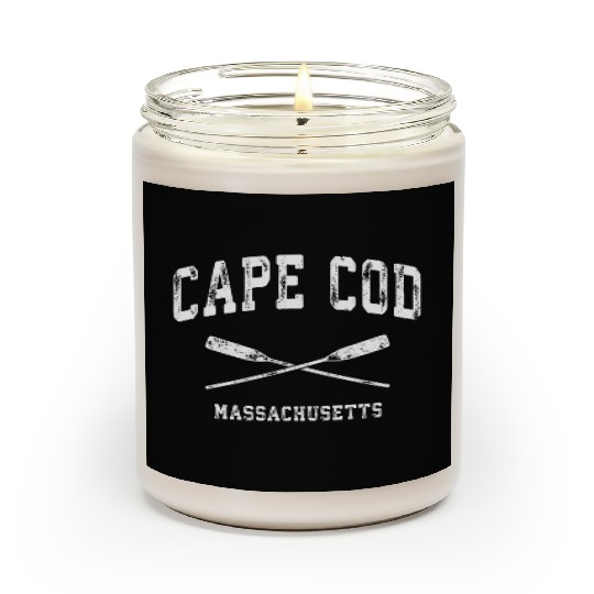 Cape Cod Massachusetts Nautical Crossed Oars Scented Candles