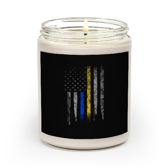 Gold Blue Line 911 Police Dispatcher First Scented Candles