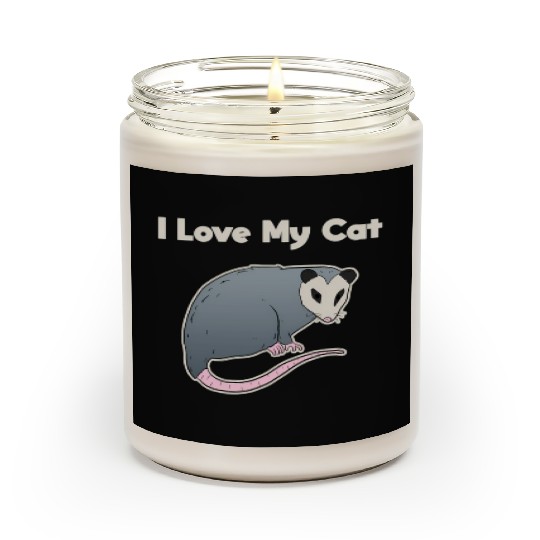 I Love My Cat Opossum Scented Candles