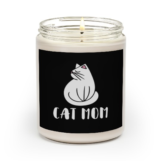 Cat Mom Kitty Cats Moms Crazy Cat Lady Scented Candles
