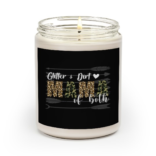 Glitter Dirt Mama Of Both With Leopard Camouflage Scented Candles