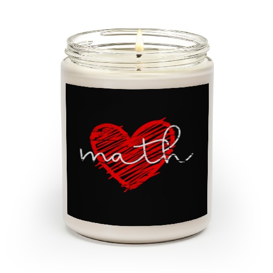Math Heart - Math Teacher Heart Scented Candles