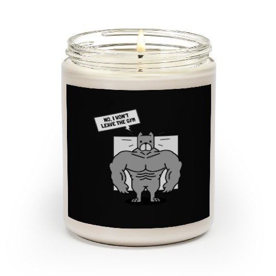No I Won t Leave The Gym Pitbull Dog Scented Candles