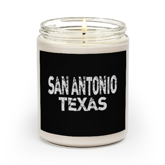 San Antonio Texas Distressed Scented Candles