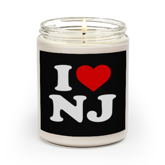 I Love Nj Heart New Jersey Scented Candles