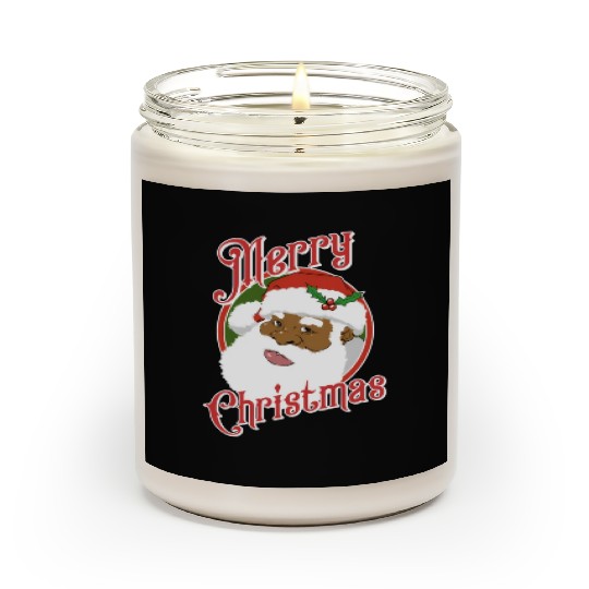 Black Merry African American Santa Claus Scented Candles