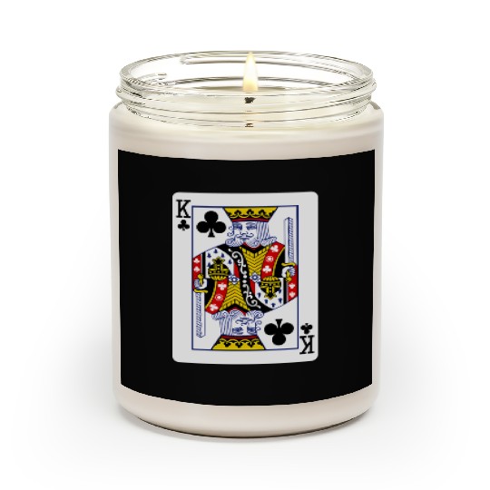 King Of Clubs Playing Card Scented Candles
