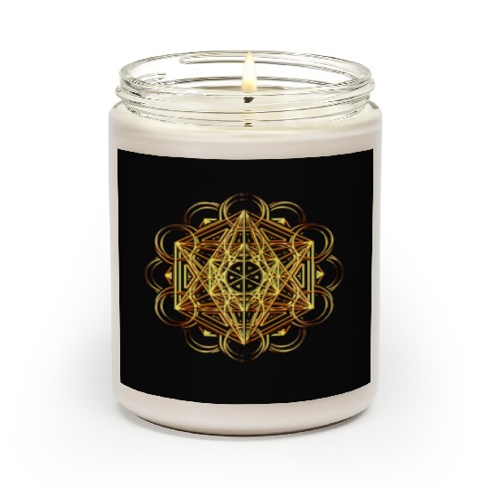 Metatrons Cube Sacred Geometry Flower Of Life Rave Scented Candles