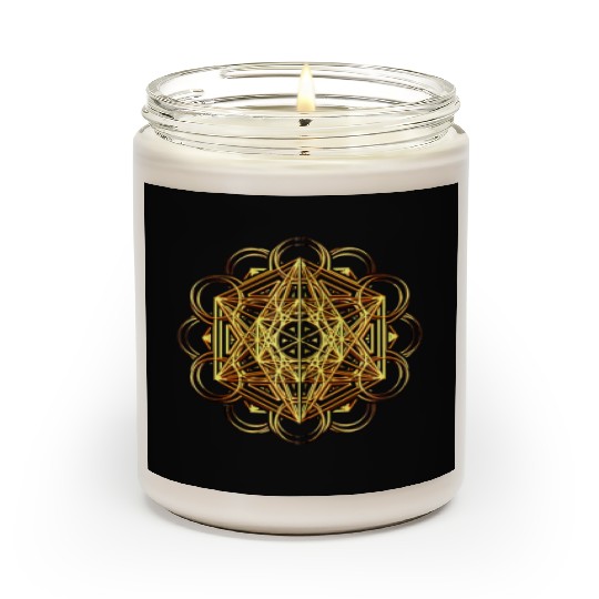 Metatrons Cube Sacred Geometry Flower Of Life Rave Scented Candles