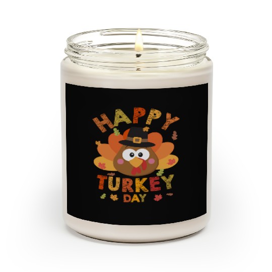 Happy Turkey Day 2021 Autumn Fall Thangiving Scented Candles