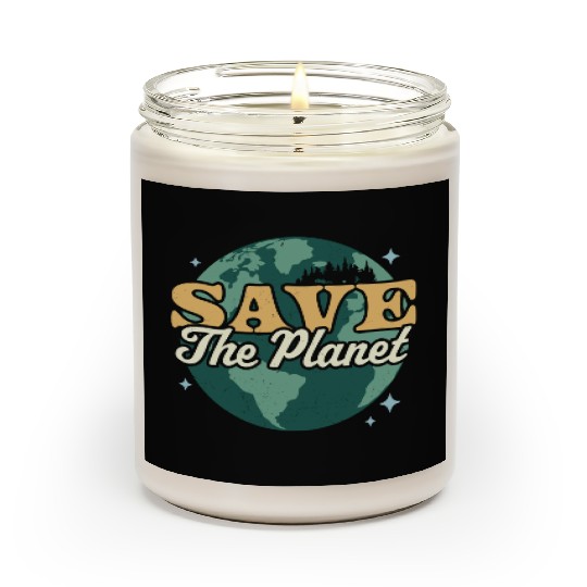 Save The Planet Environmental Retro Vintage Earth Scented Candles