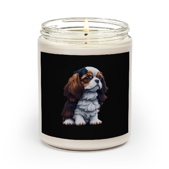 Cavalier King Charles Spaniel Dog Puppet Scented Candles