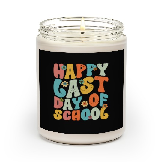 Groovy Happy Last Day of School Teacher Student Scented Candles