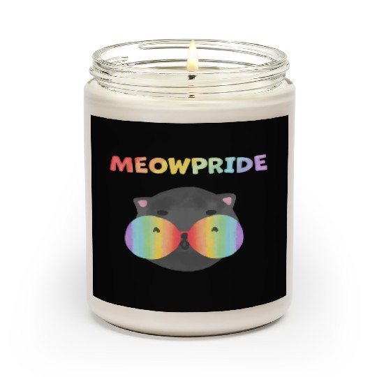 Meow Pride with Cat Design Scented Candles for Pride Month