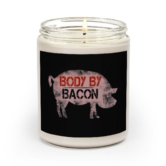 Bacon Big Body Pig Pork Tees Scented Candles