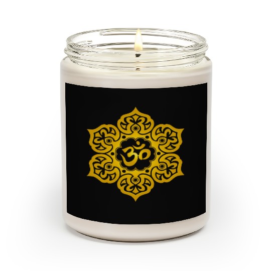 Yellow Lotus Yoga Om Scented Candles