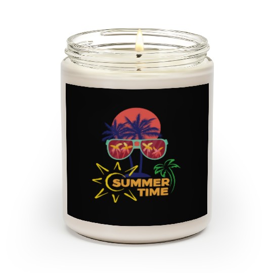black colorful summer time Scented Candles