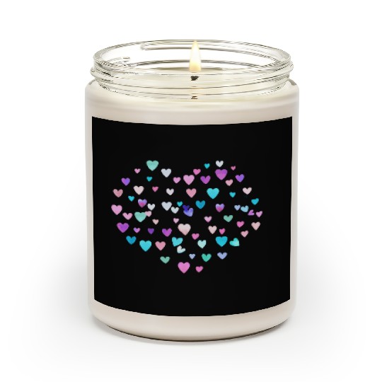 Valentines Multicolored Love Hearts Gum Pink Copy Scented Candles