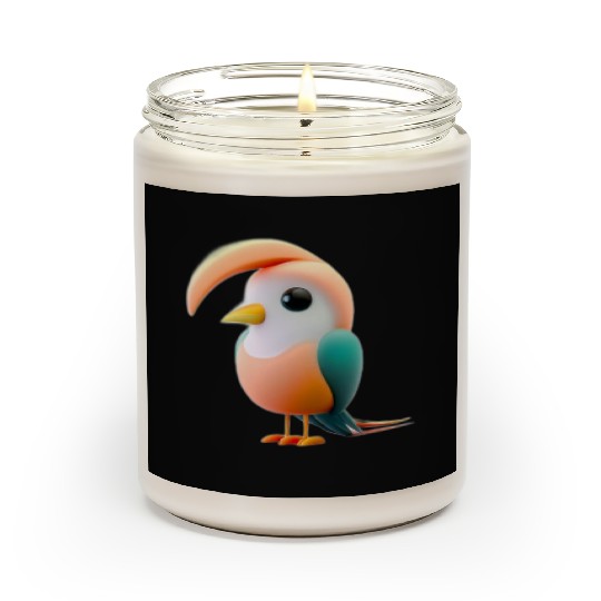 Cute Bird of Paradise 3D Render Scented Candles