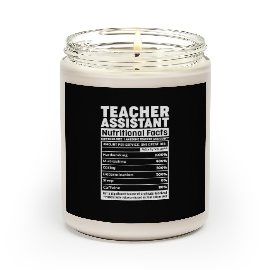 Teacher Assistant Nutritional Fact Teacher Element Scented Candles