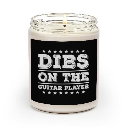 Dibs on The Guitar Player Funny Guitarist Wife Scented Candles