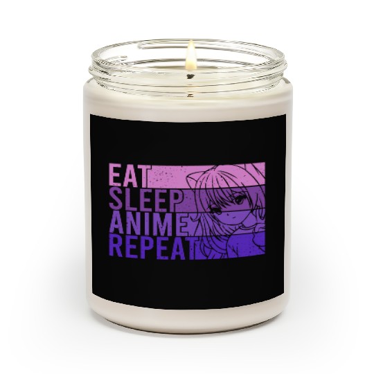 Anime Scented Candles Eat Sleep Anime Repeat Anime