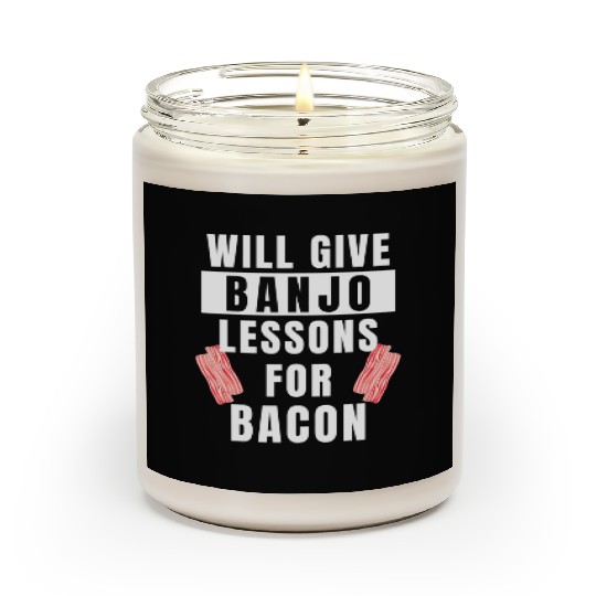 Banjo Player Lessons For Bacon Music Instrument Scented Candles