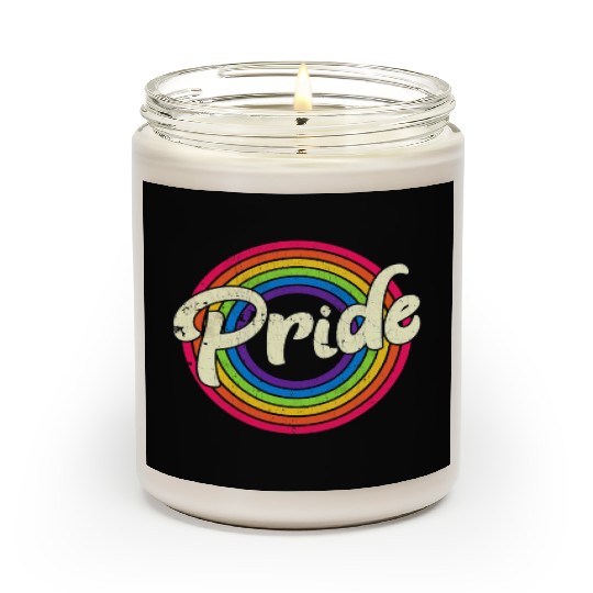 Gay Pride Vintage LGBT Rainbow Flag Lesbian Scented Candles