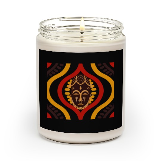 Gothic Mystic African Mask Scented Candles Design