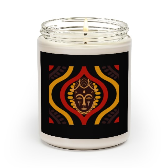 Gothic Mystic African Mask Scented Candles Design