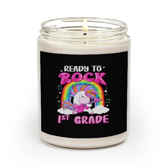 Rocking 1St Grade Electric Guitar Unicorn Rainbow Scented Candles