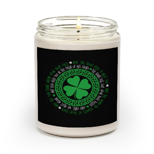 Irish Blessing Celtic Knot 4 Leaf Clover - St Scented Candles