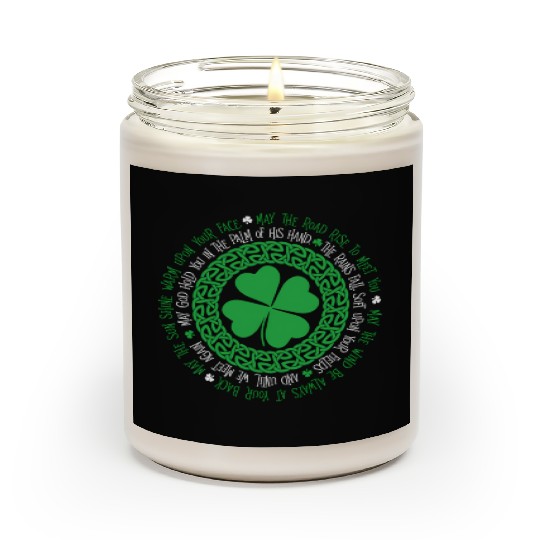 Irish Blessing Celtic Knot 4 Leaf Clover - St Scented Candles