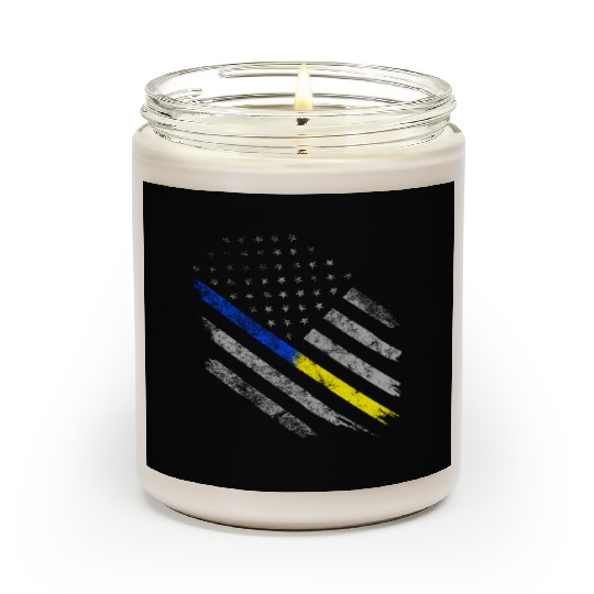 Gold Blue Line 911 Police Dispatcher First Scented Candles