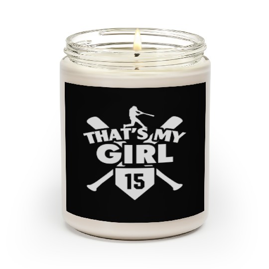 Baseball Mom Dad T'S My 15 Softball Number 15 Scented Candles